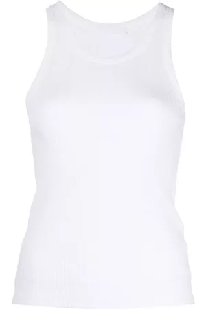 Helmut Lang Top con cuello redondo