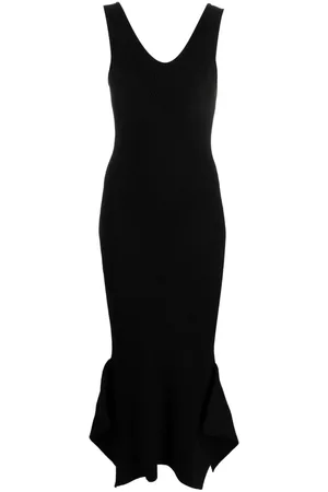 Marine Serre Vestido midi sin mangas asimétrico