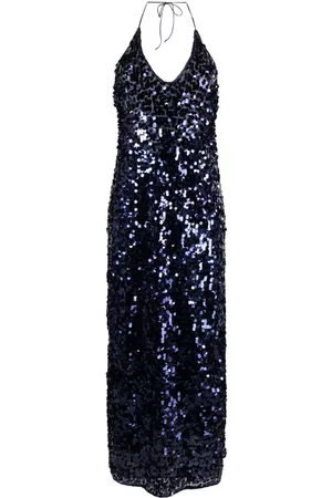 Oseree Vestido midi sin mangas con cuello halter