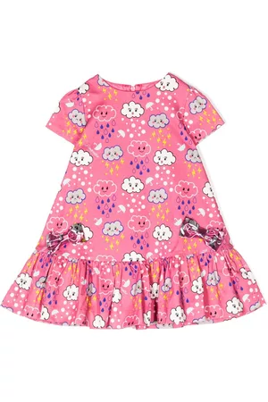 Simonetta Vestido acampanado con motivo gráfico