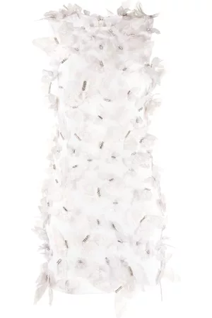 Cynthia Rowley Vestido sin mangas corto con aplique de mariposa