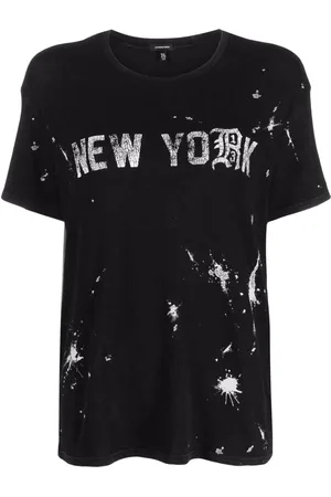 R13 Camiseta con salpicadura de pintura