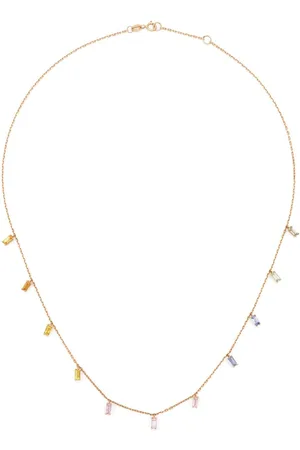 ANIL ARJANDAS Collar Rainbow en oro de 18kt con diamantes y zafiro