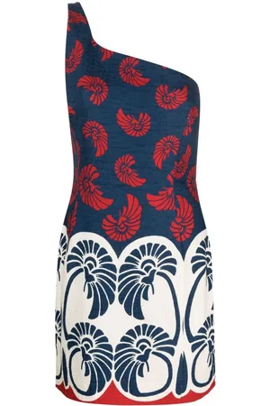 La DoubleJ Vestido corto con estampado Palmetto Placée