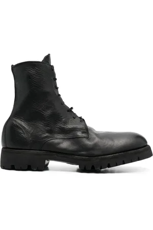 GUIDI Botines con encaje en el frente