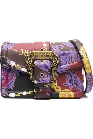 VERSACE Bolso de hombro con logo grabado