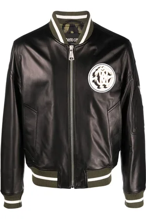Roberto Cavalli Chaqueta bomber con parche del monograma