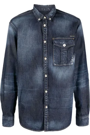 Dsquared2 Camisa vaquera con placa del logo