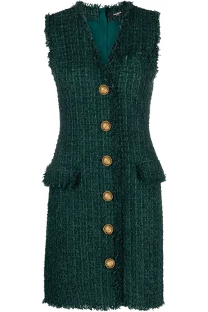 Balmain Vestido corto con cuello en V