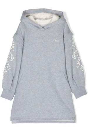 Chloé Vestido con capucha y diseño bordado
