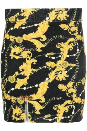 VERSACE Minifalda con estampado Chain Couture