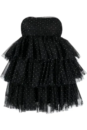 ROTATE Vestido corto con apliques de cristal