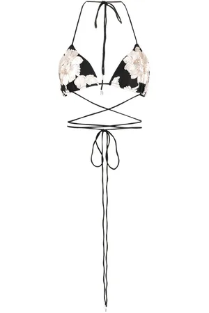 ROTATE Top tipo sujetador con bordado floral