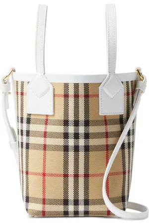 Burberry Bolso shopper London mini a cuadros vintage