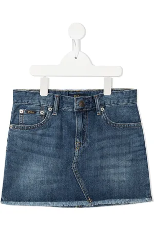 Ralph Lauren Falda vaquera con bordes deshilachados