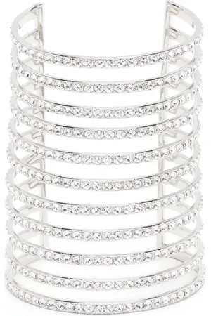Amina Muaddi Brazalete Vittoria con detalles de cristal