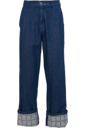 J.W.Anderson Pantalones anchos con motivo de cuadrícula