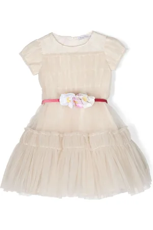 MONNALISA Vestido con apliques florales