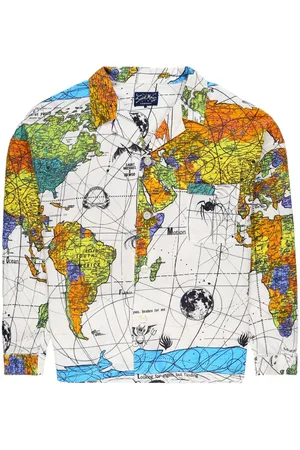 SAINT MXXXXXX Camisa World Map con solapa de muesca