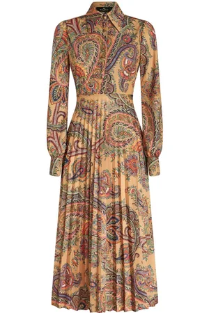 Etro Vestido con estampado de cachemira