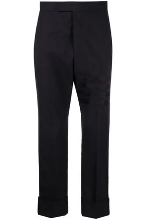 Thom Browne Pantalones capri con motivo 4-Bar Stripe