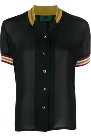 Jean Paul Gaultier Camisa semitraslúcida de manga corta