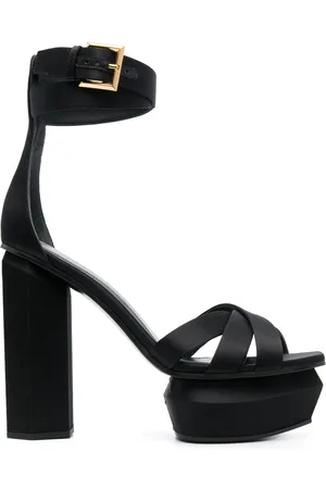 Balmain Sandalias Ava con plataforma de satén de 130mm