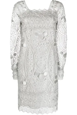 Alberta Ferretti Vestido corto de manga larga