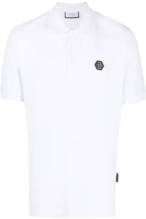 Philipp Plein Polo con parche del logo y manga corta