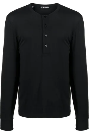 Tom Ford Camiseta con cierre de botón corto