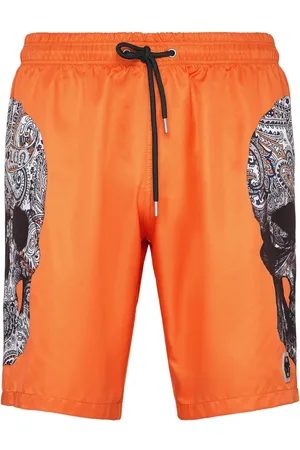 Philipp Plein Bañador con motivo de calavera