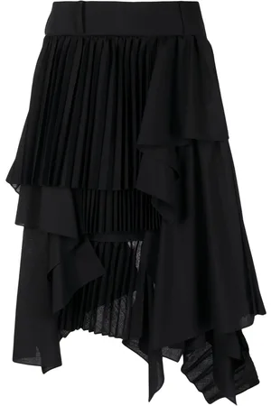 SACAI Falda asimétrica con pliegues