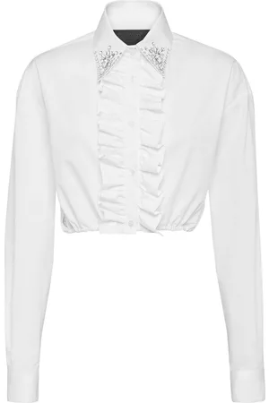 Philipp Plein Camisa corta con volantes