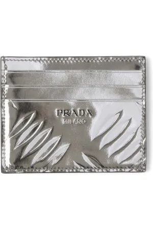 Prada Tarjetero metalizado