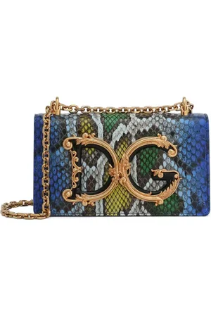 Dolce & Gabbana Bolso DG Girls con efecto de piel de pitón