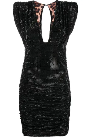Philipp Plein Vestido corto con detalle de cristales