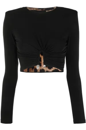 Philipp Plein Top corto con detalle fruncido