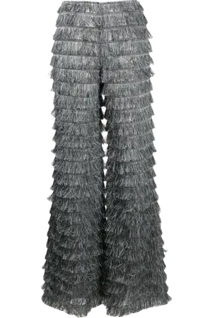 Alberta Ferretti Pantalones anchos con flecos