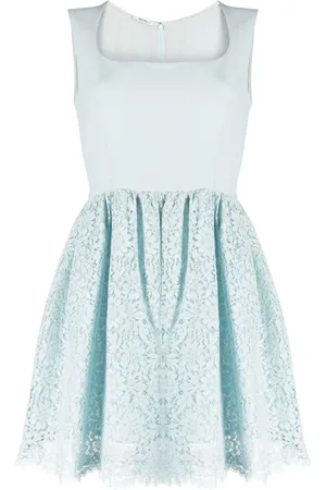 Miu Miu Vestido corto con encaje floral