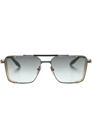 AKONI Gafas de sol con montura estilo piloto