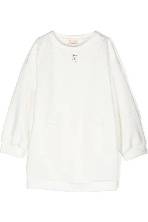 Elisabetta Franchi Vestido corto con monograma en jacquard