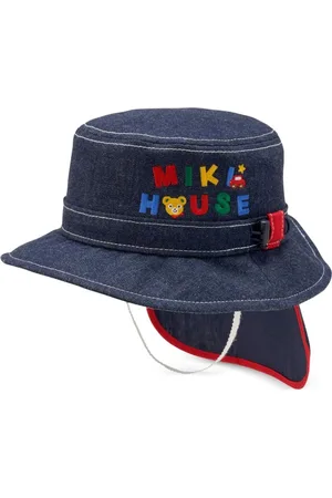 Miki House Sombrero de pescador vaquero con logo bordado