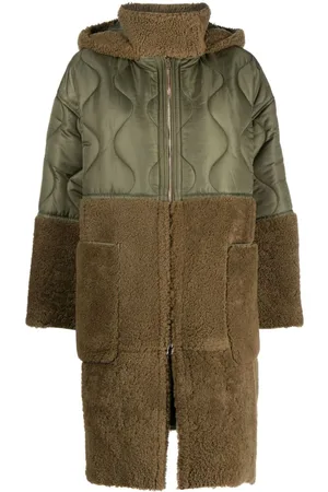 Blancha Chaqueta acolchada con panel de pelo