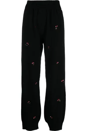 Barrie Pantalones chinos con bordado floral