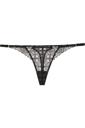 BORDELLE Tanga con bordado de encaje