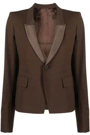 Rick Owens Blazer con cuello esmoquin y botones