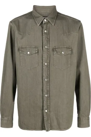 Tom Ford Camisa vaquera con cuello de pico
