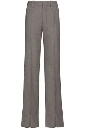 Marni Pantalones rectos con motivo pied de poule