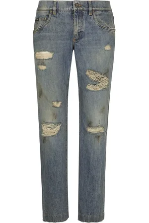 Dolce & Gabbana Vaqueros slim con detalles rasgados