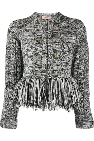 Twin-Set Jersey de punto con flecos en el dobladillo